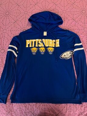 Pittsburgh Panthers Blue Long Sleeve Hoodie Tee